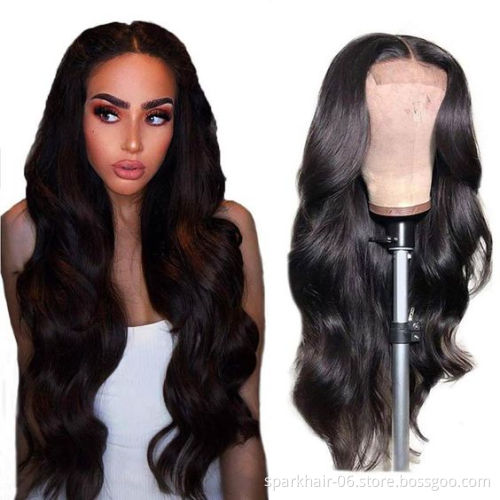 SPARK 4x4 Lace Closure Wigs Body Wave Lace Front Human Hair with Baby Hair